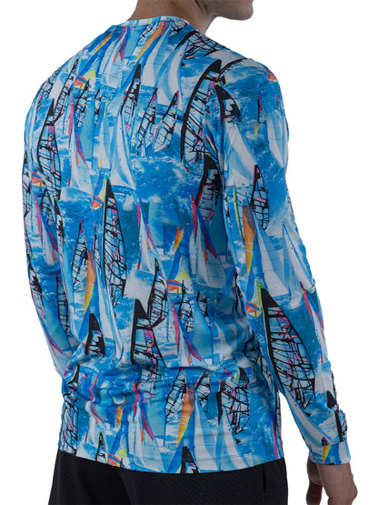 Apex UV Uzun Kollu Performans T-Shirt - Sailor Mavi - Stafu Pro Series