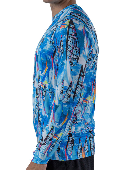 Apex UV Uzun Kollu Performans T-Shirt - Sailor Mavi - Stafu Pro Series