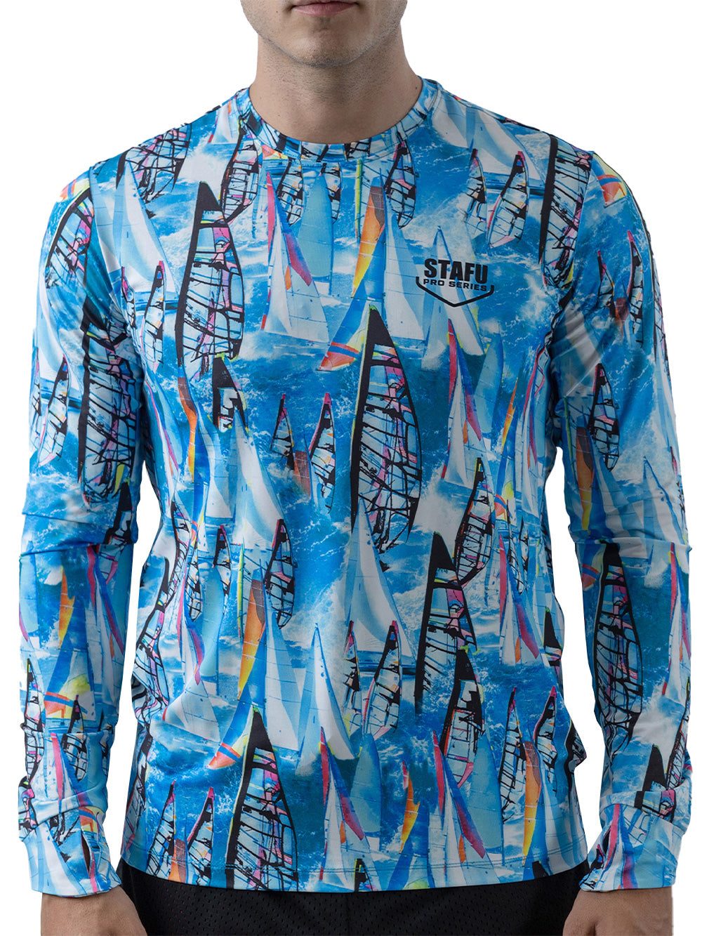 Apex UV Uzun Kollu Performans T-Shirt - Sailor Mavi - Stafu Pro Series