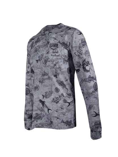 Apex  UV Uzun Kollu Performans T-Shirt - Paleo Grey