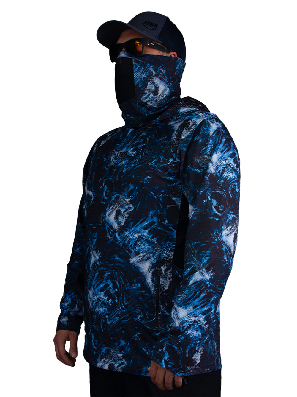 Argonaut Maskeli UV Korumalı Uzun Kollu Performans T-Shirt - Dark Storm - Stafu Pro Series