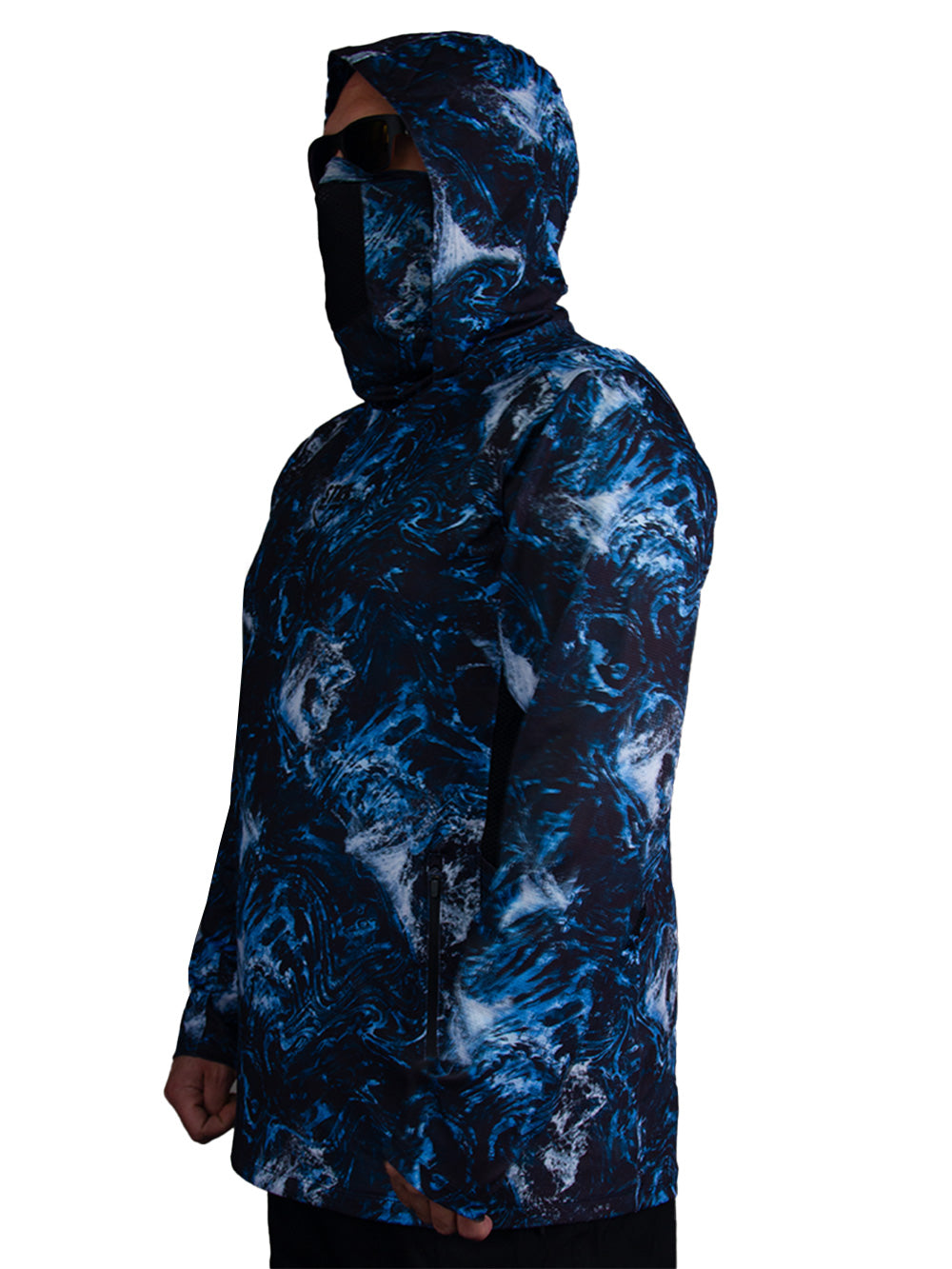 Argonaut Maskeli UV Korumalı Uzun Kollu Performans T-Shirt - Dark Storm - Stafu Pro Series