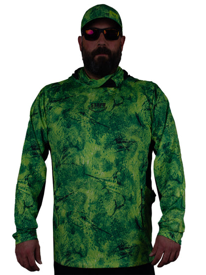 Argonaut Masked UV Protection Long Sleeve Performance T-Shirt - Marlin Mania Green