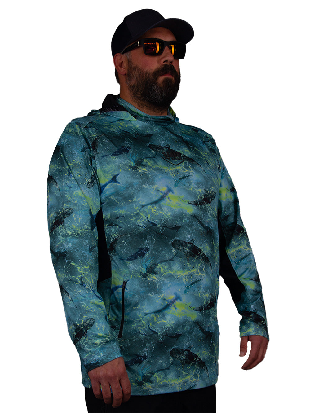 Argonaut Masked UV Protection Long Sleeve Performance T-Shirt - Shark Lime