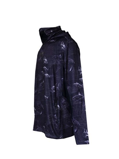 Argonaut Maskeli UV Korumalı Uzun Kollu Performans T-Shirt - Frenzy Black