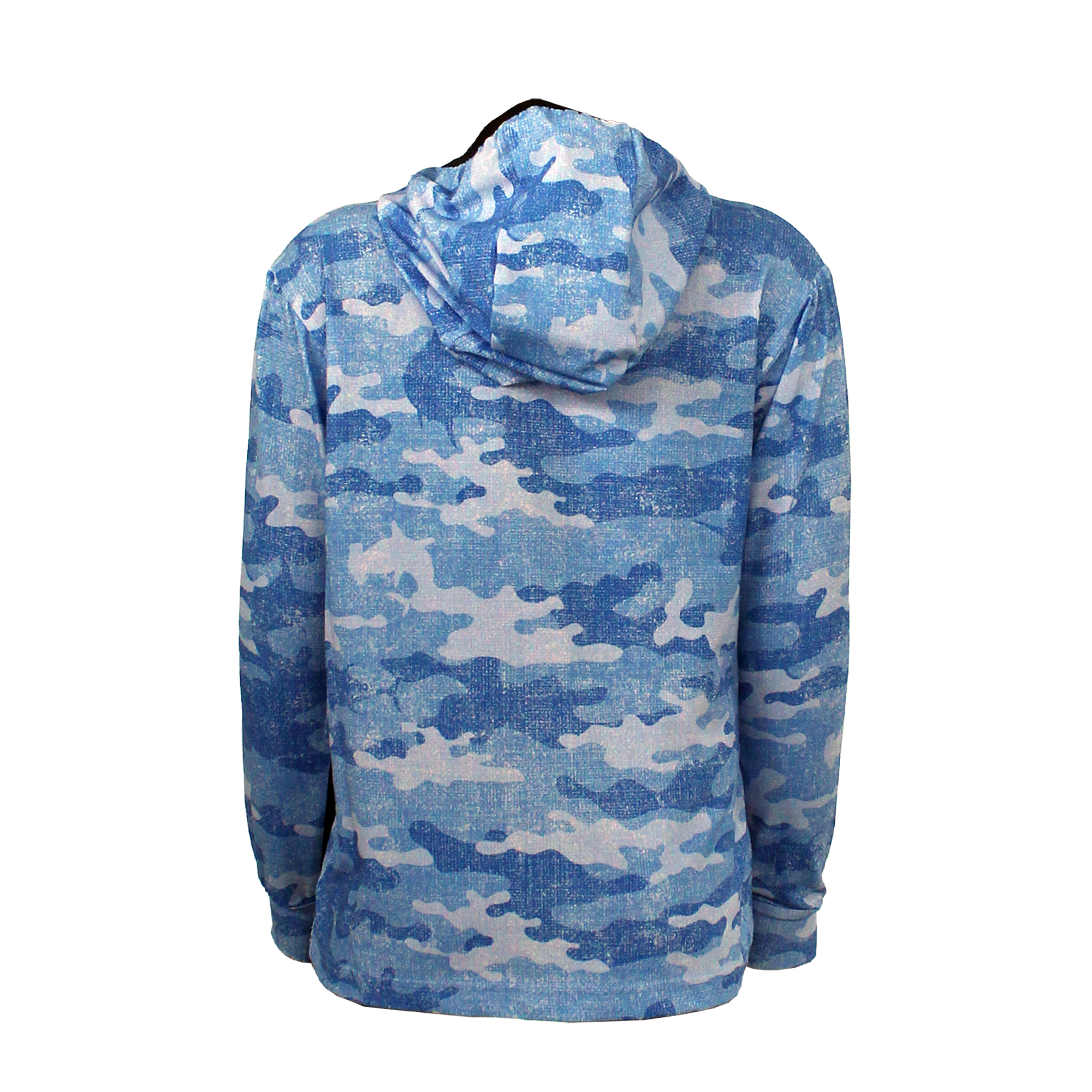 Atlan Jr. Long Sleeve Fishing Shirt - Camo - Blue