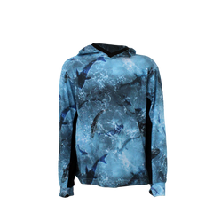 Atlan Jr. Long Sleeve Fishing Shirt - Shark - Blue
