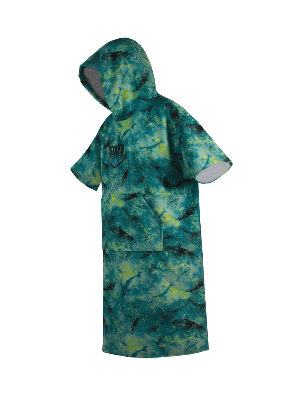 Atlas Jr. Poncho Towel - Shark Green Lime