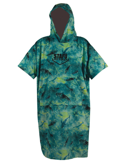 Atlas Poncho Towel - Shark Green Lime