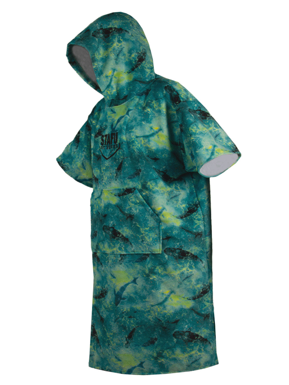 Atlas Poncho Towel - Shark Green Lime