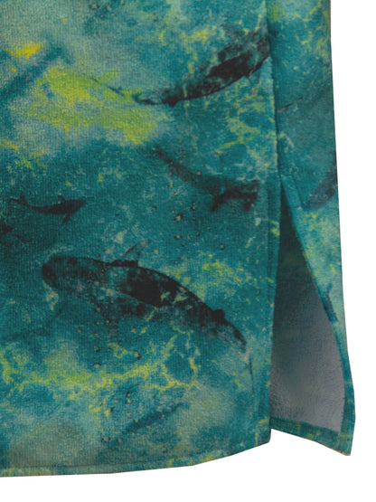Atlas Poncho Towel - Shark Green Lime