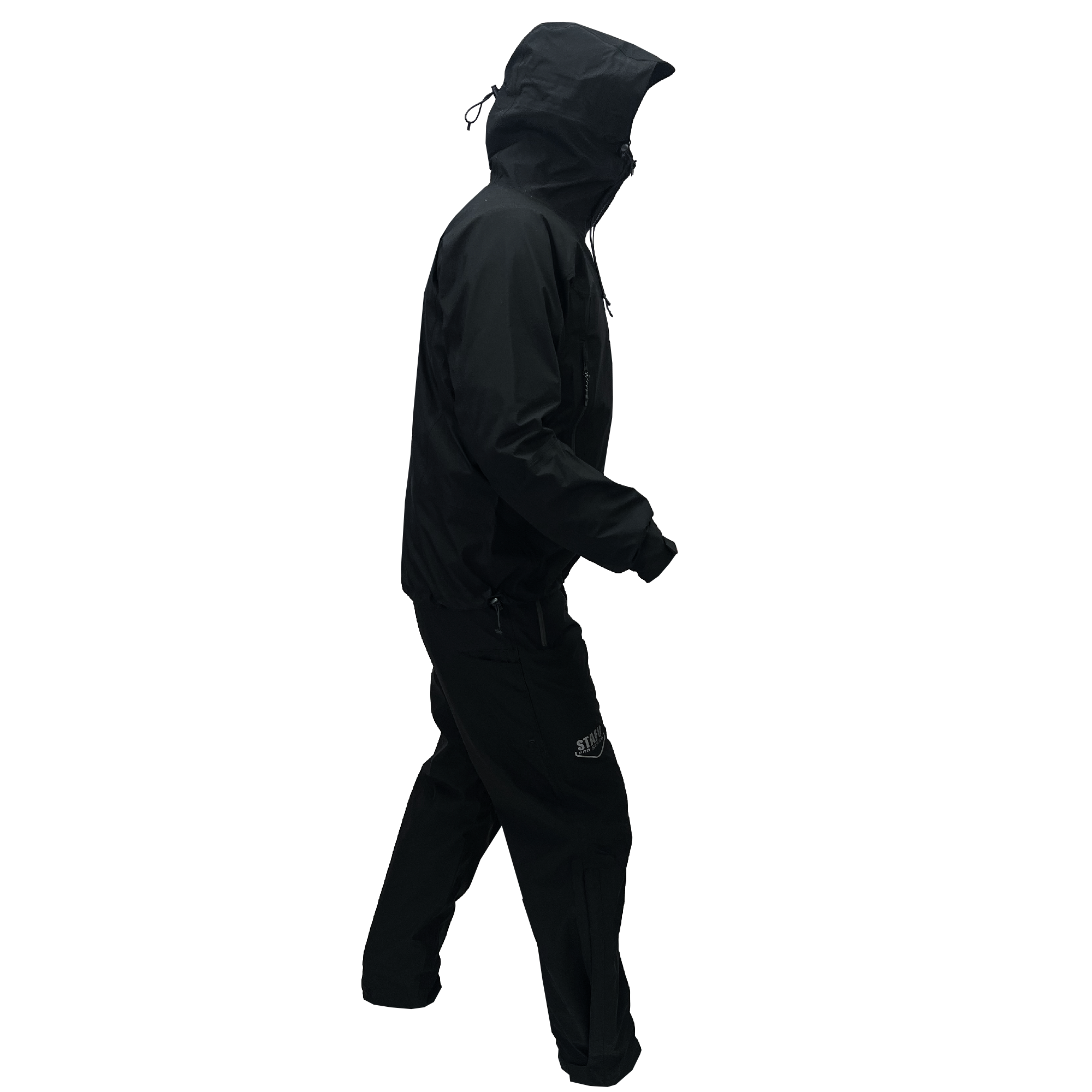 Baffin Unisex Hooded Fisherman Sailor Black Rain Jacket