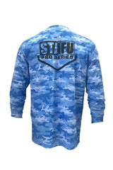 Apex v2 Long Sleeve Fishing Shirt - Camo - Blue