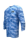 Apex v2 Long Sleeve Fishing Shirt - Camo - Blue