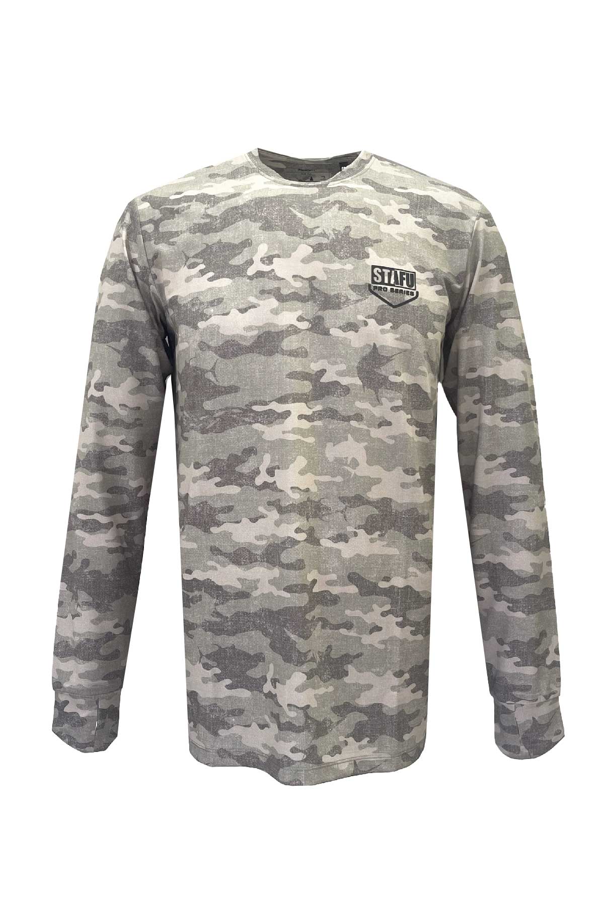 Apex v2 Men's Long Sleeve Crew Neck Fisherman Sailor Camo Patterned Brown UV Protected Shirt