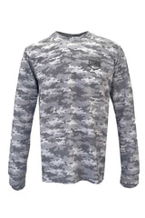 Apex v2 Long Sleeve Fishing Shirt - Camo Fish - Grey