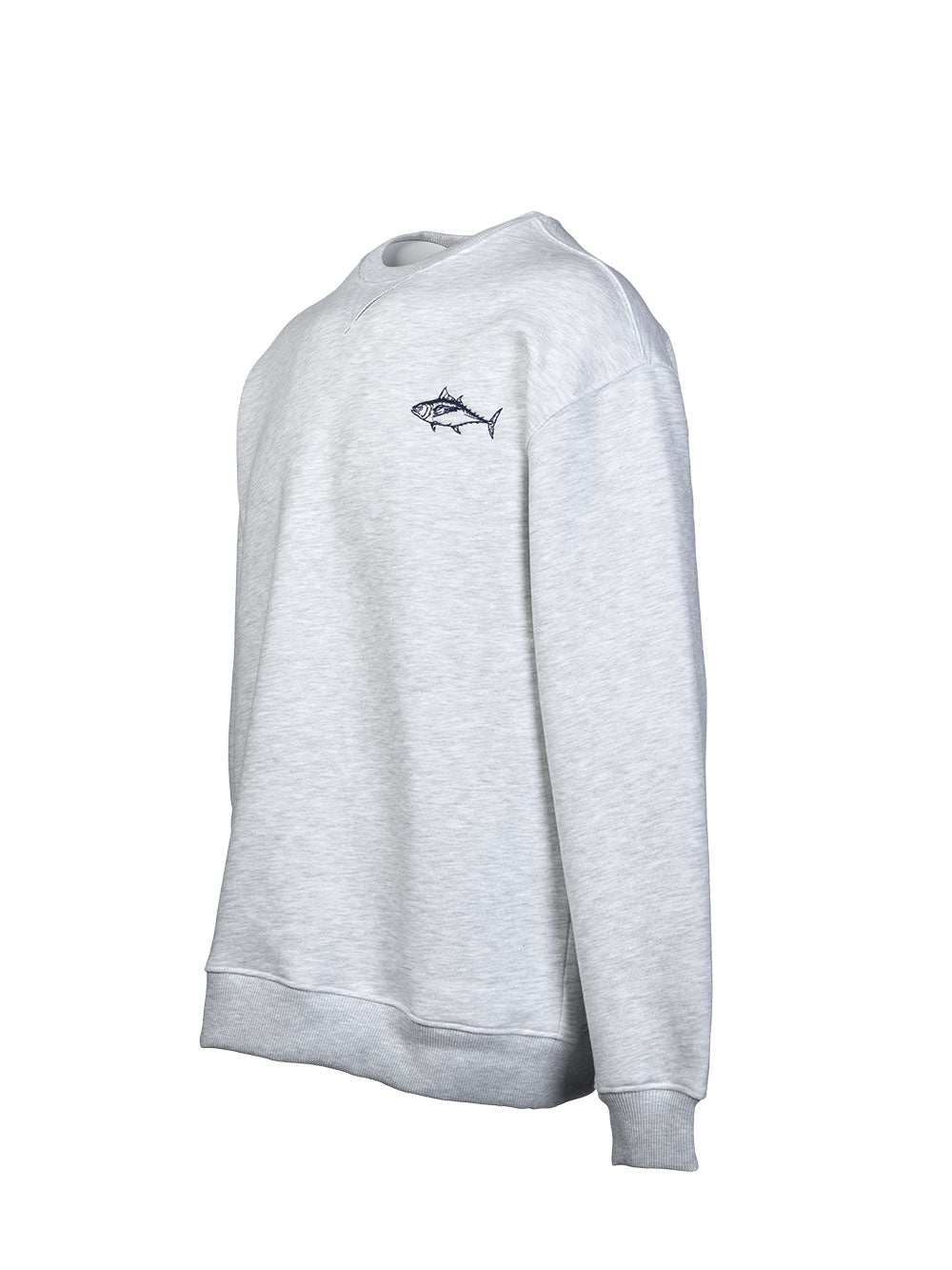 FreeCast Yuvarlak Yaka Sweatshirt – Haki-Kar Melanj