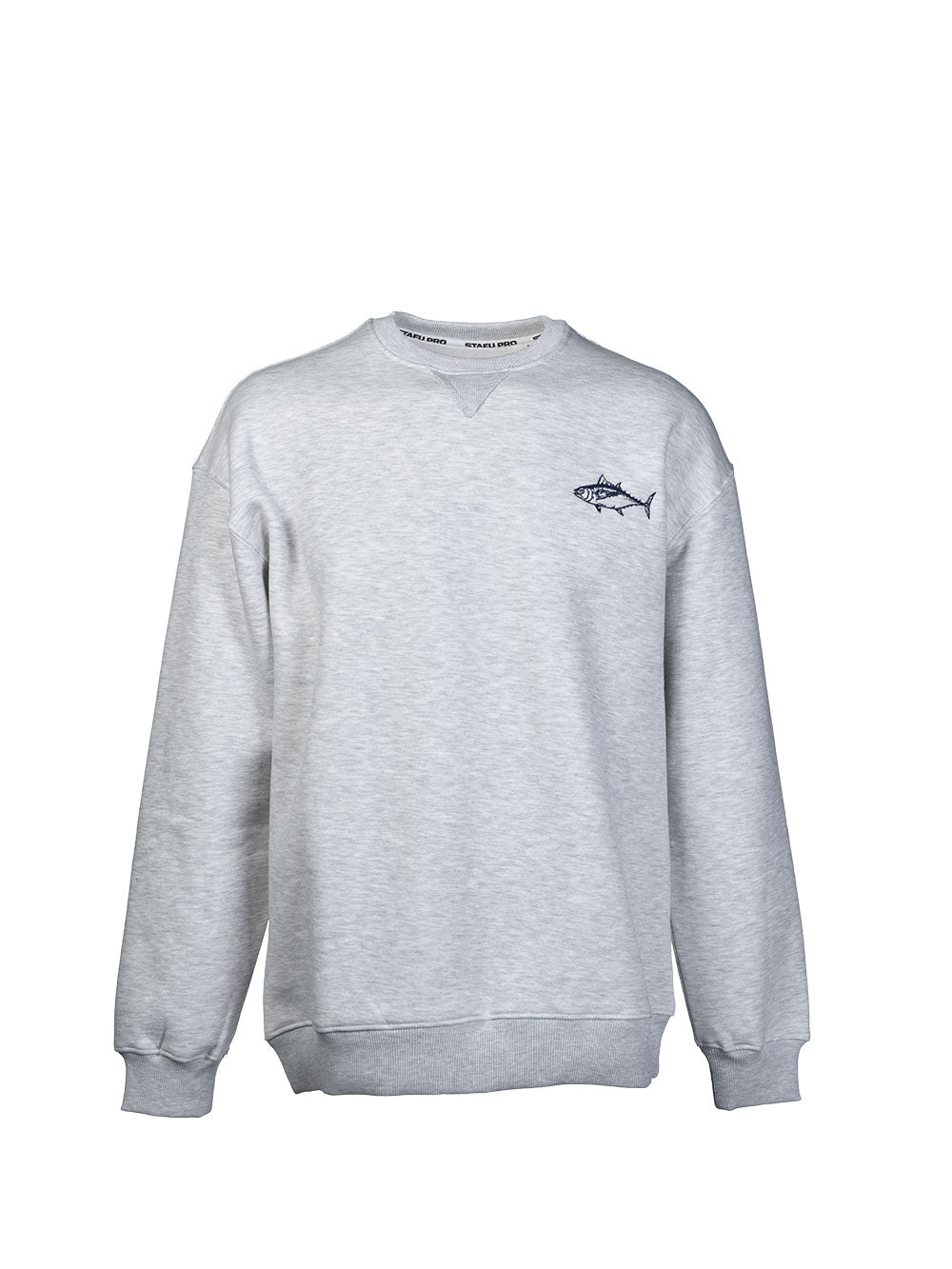 FreeCast Yuvarlak Yaka Sweatshirt – Turuncu-Kar Melanj