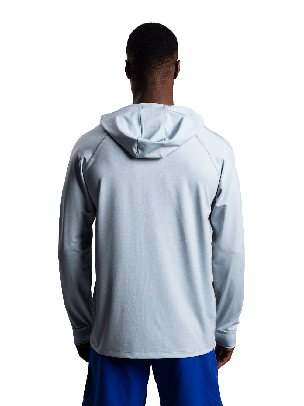 Cyclone Kapüşonlu UV Korumalı Performans T-Shirt - Açık Gri