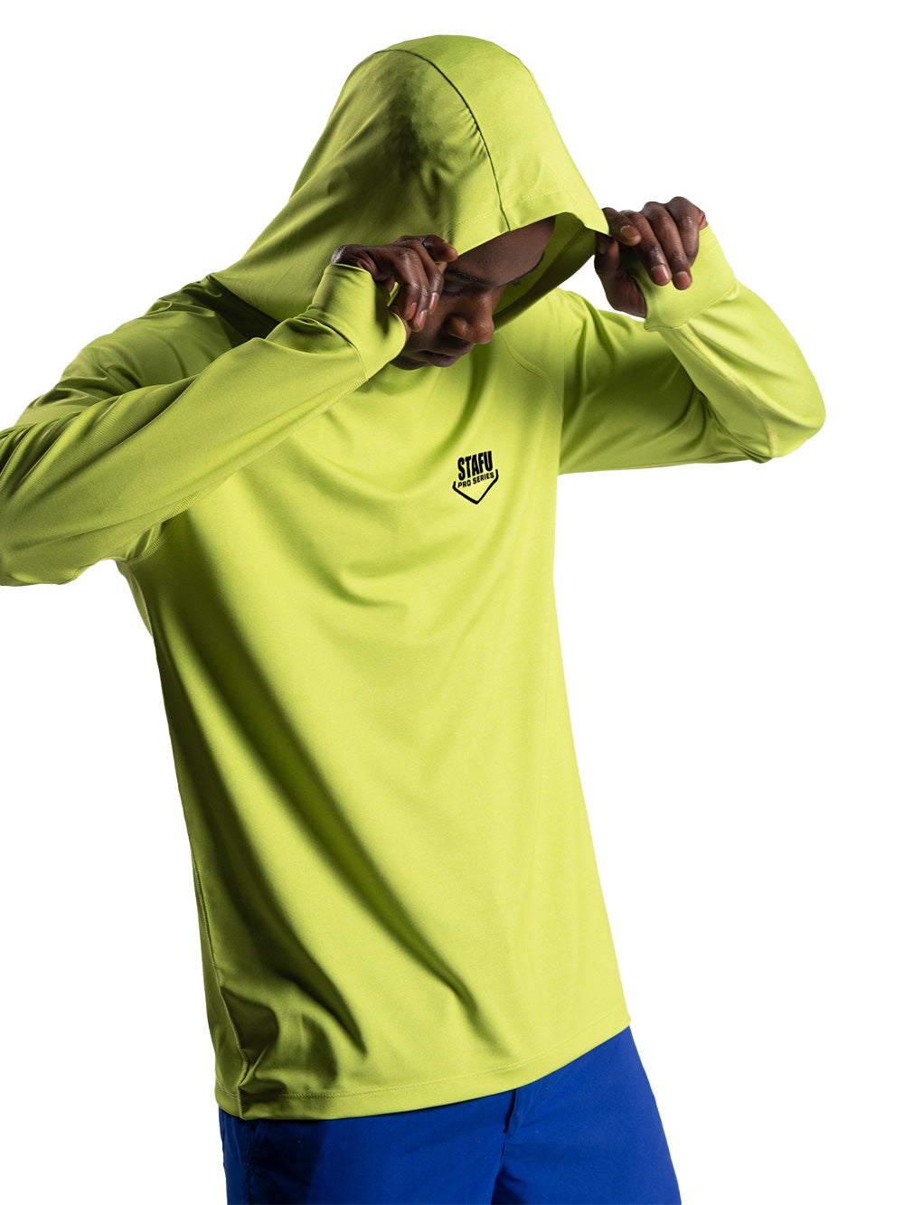 Cyclone Hooded UV Protection Performance T-Shirt - Neon Green