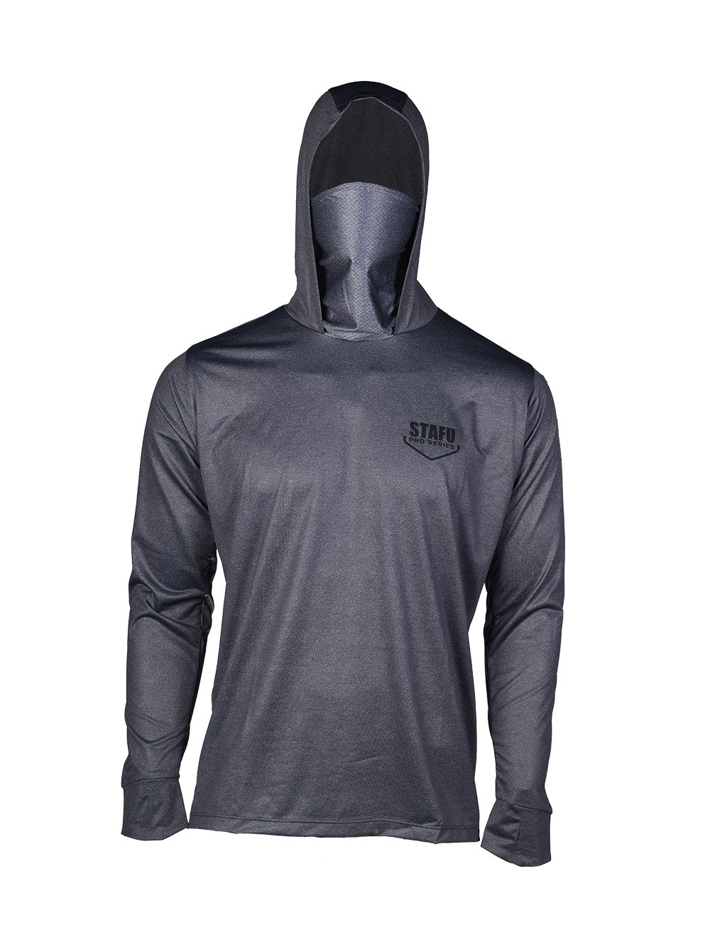 Stratos Kapüşonlu ve Maskeli UPF 40+ Performans T-Shirt - Gri