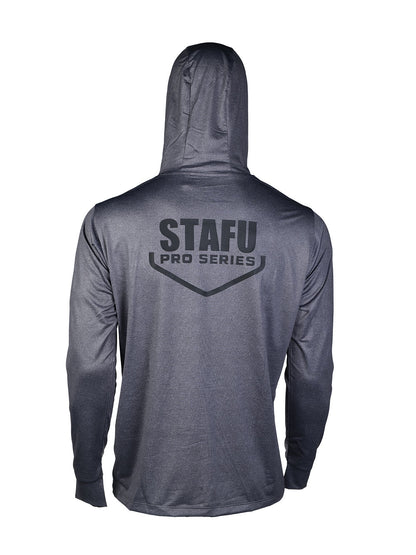 Stratos Kapüşonlu ve Maskeli UPF 40+ Performans T-Shirt - Gri