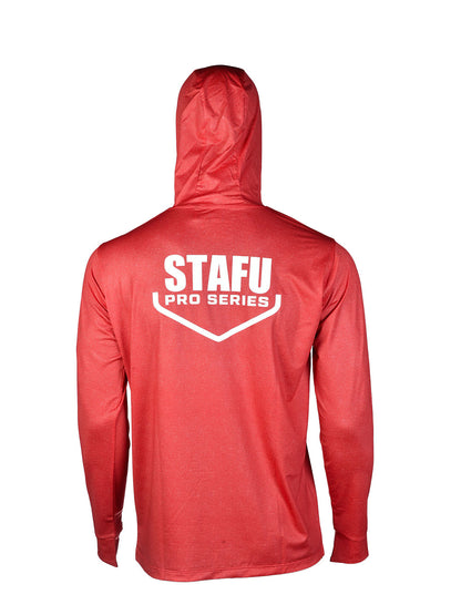 Stratos Kapüşonlu ve Maskeli UPF 40+ Performans T-Shirt - Kırmızı