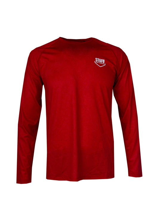 Cyclone V2 Kapüşonlu Uzun Kollu UV Korumalı T-Shirt – Kırmızı