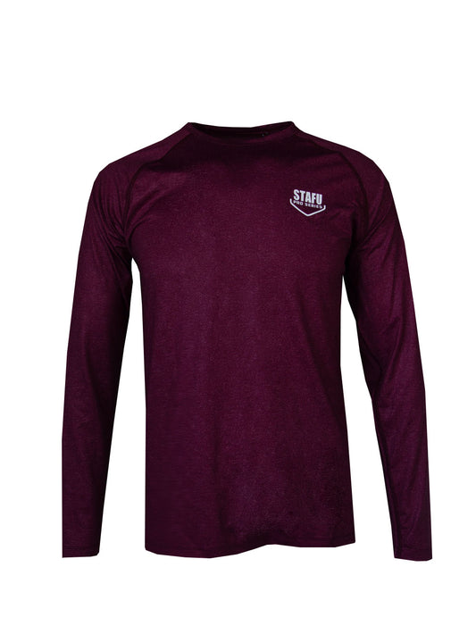 Cyclone V2 Kapüşonlu Uzun Kollu UV Korumalı T-Shirt – Bordo