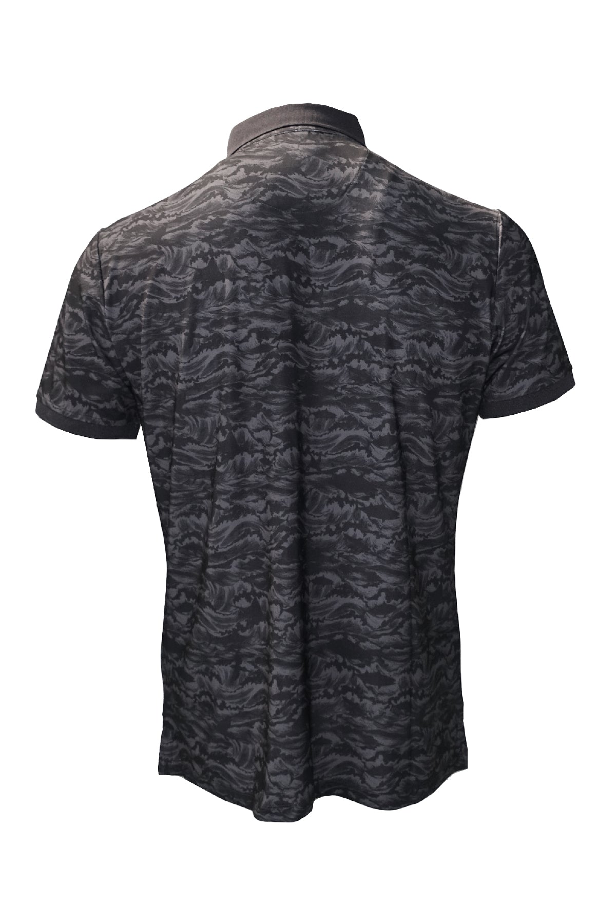 League Short Sleeve Polo Neck Shirt - Signature - Black