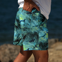 Latitude Swim Short - Shark - Lime