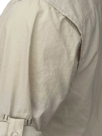 Eclipse Men's Long Sleeve Perforated Fisherman Sailor Beige Button-Up Shirt - Stafu Pro Series