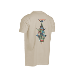 Graphite Short Sleeve Crew Neck T-Shirt Tuna Patterned