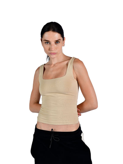 Essence Women's Tank Top - Beige