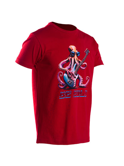 Graphite T-shirt - Guitarist Octopus Patterned