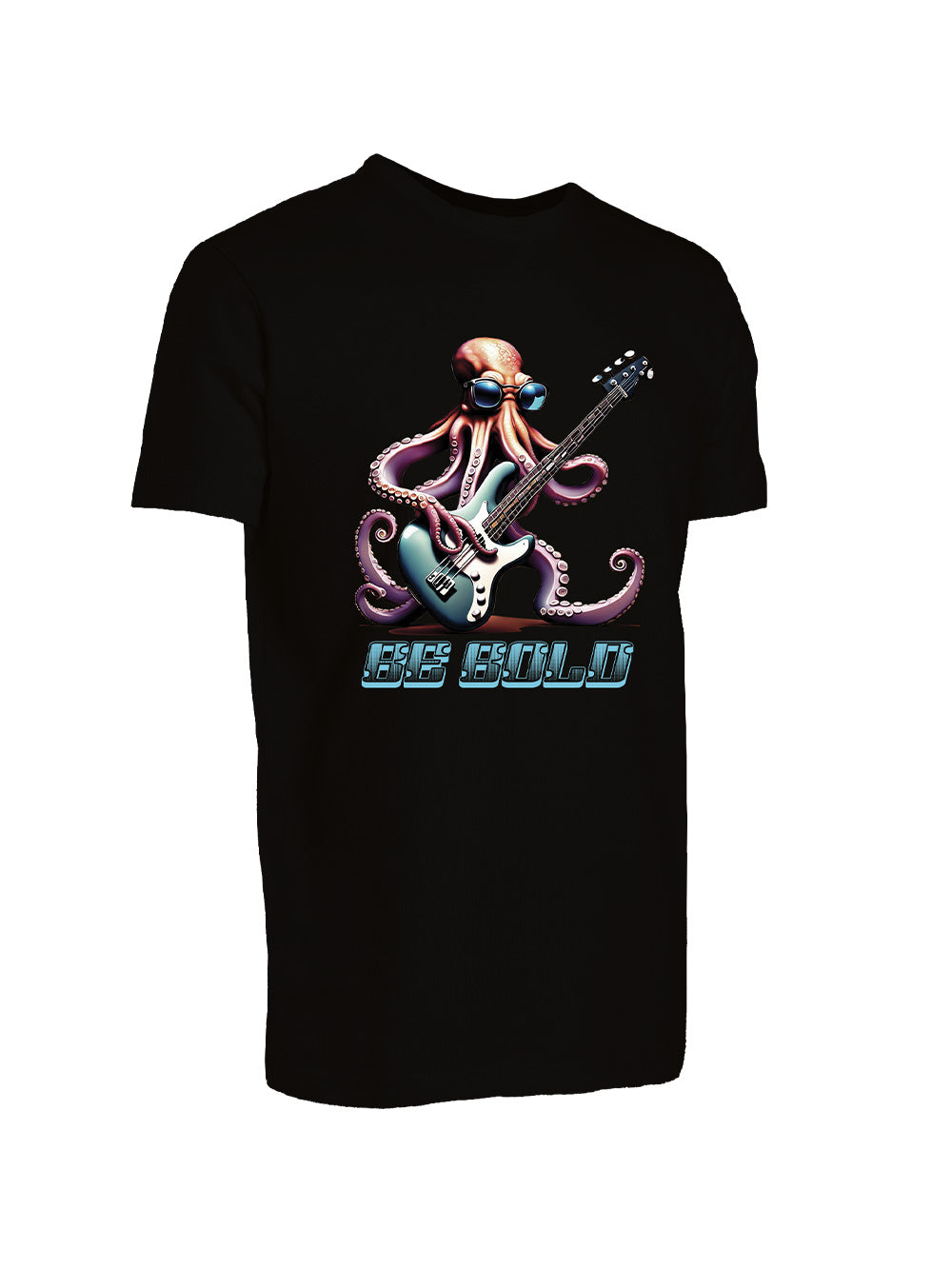 Graphite T-shirt - Guitarist Octopus Patterned