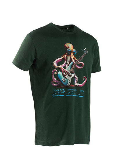 Graphite T-shirt - Guitarist Octopus Patterned