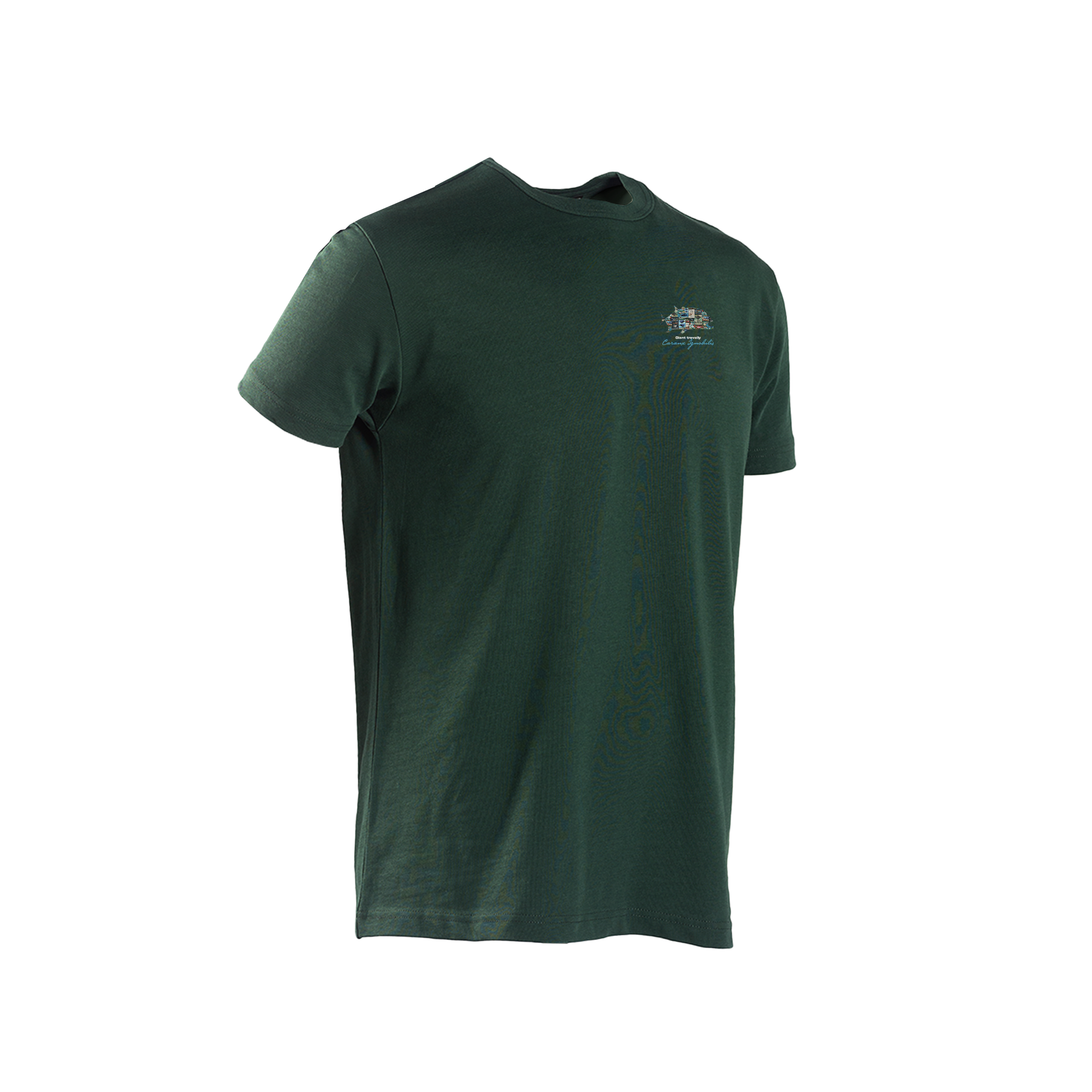 Graphite Short Sleeve Crew Neck T-Shirt Giant Trevally Patterned