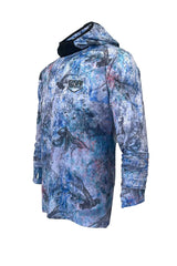 Haka Hooded Long Sleeve Fishing Shirt - Hammerhead - Blue