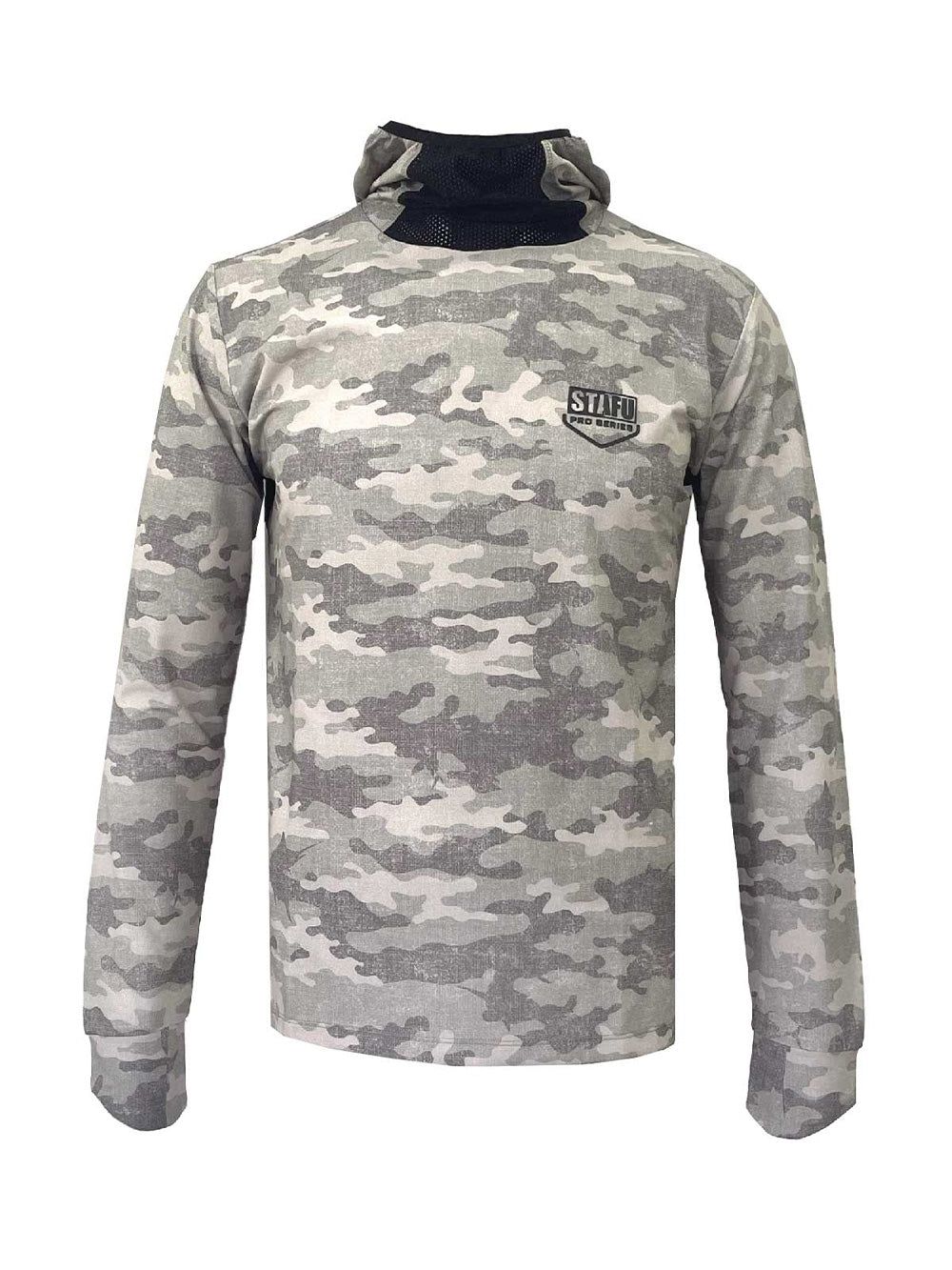 UV Protection T-Shirt with Haka Mask - Camo Brown