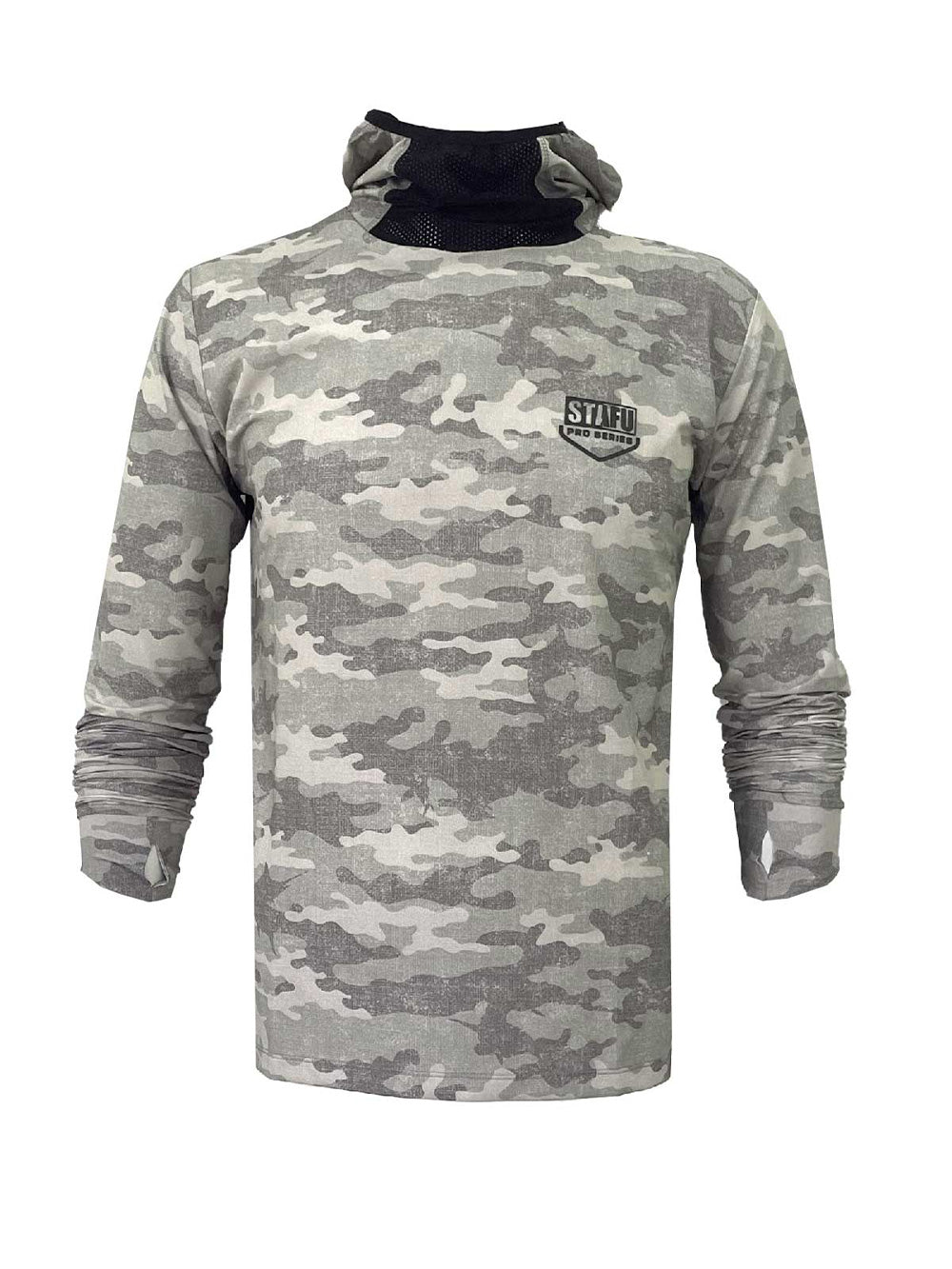 UV Protection T-Shirt with Haka Mask - Camo Brown
