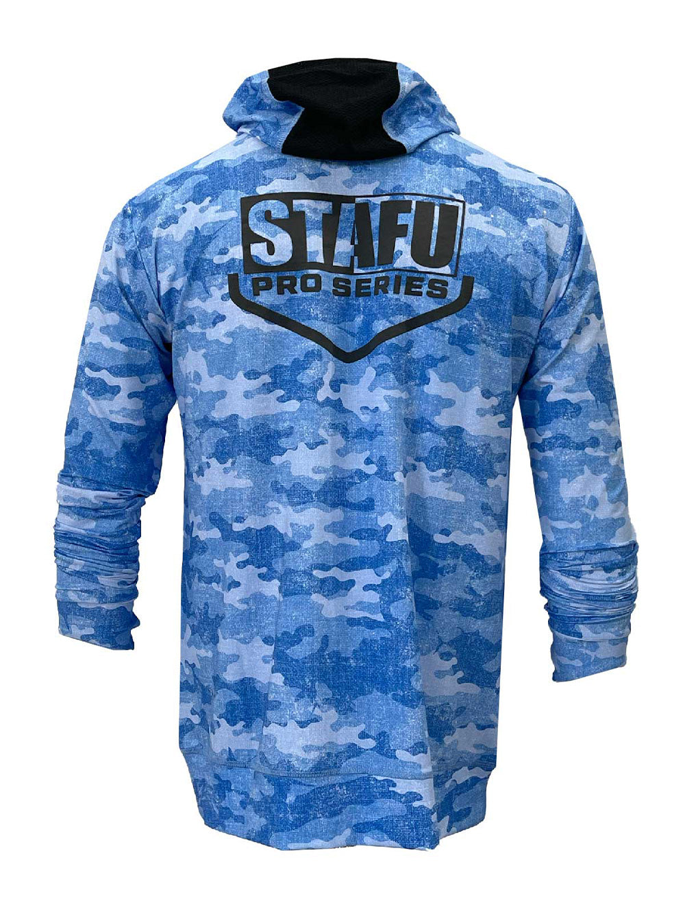 UV Protection T-Shirt with Haka Mask - Camo Blue