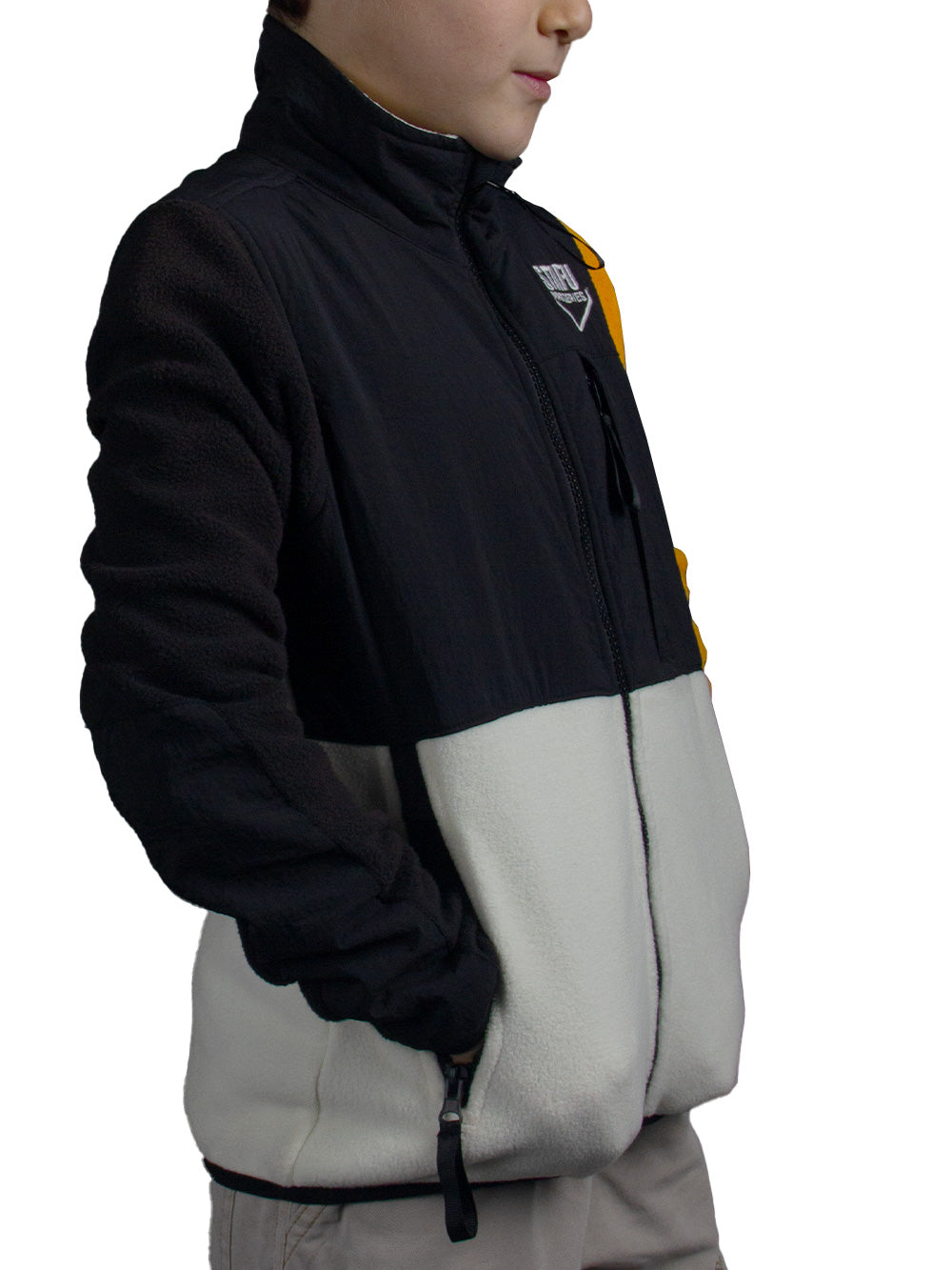Indus Kids Polar Fleece Jacket - Orange / White
