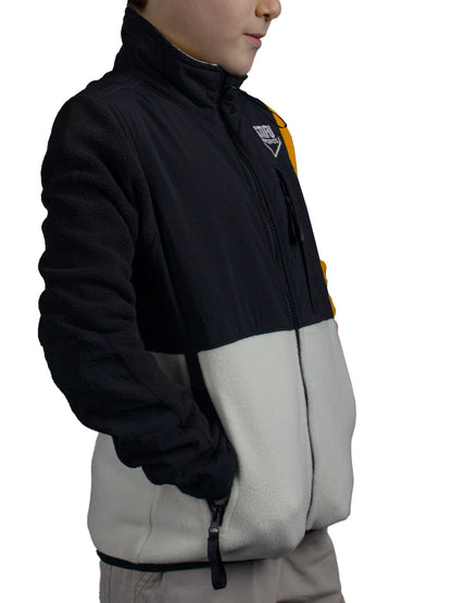 Indus Kids Polar Fleece Jacket - Orange / White