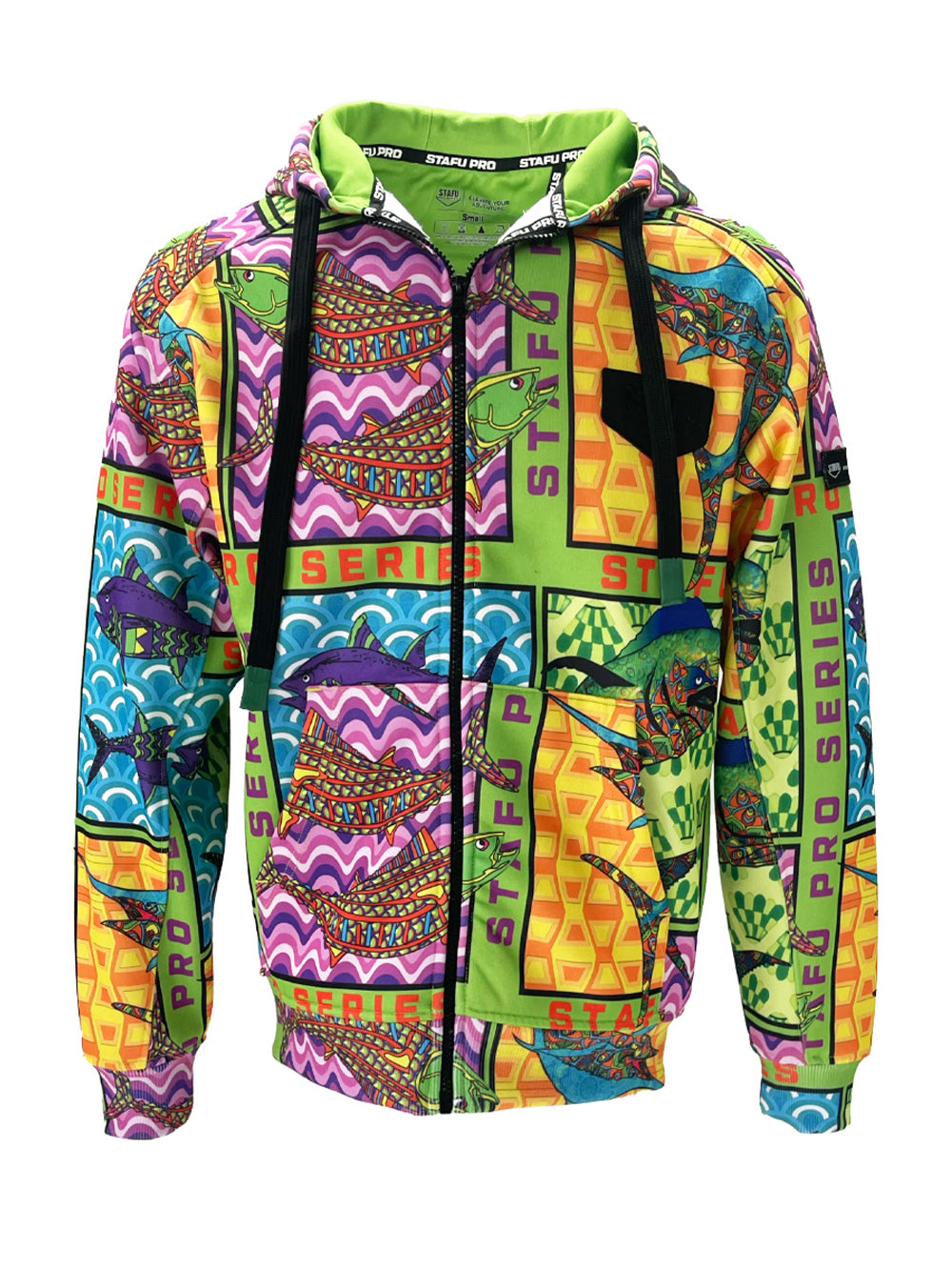 Jedi Zippered Hooded Sweatshirt - Fish Eye