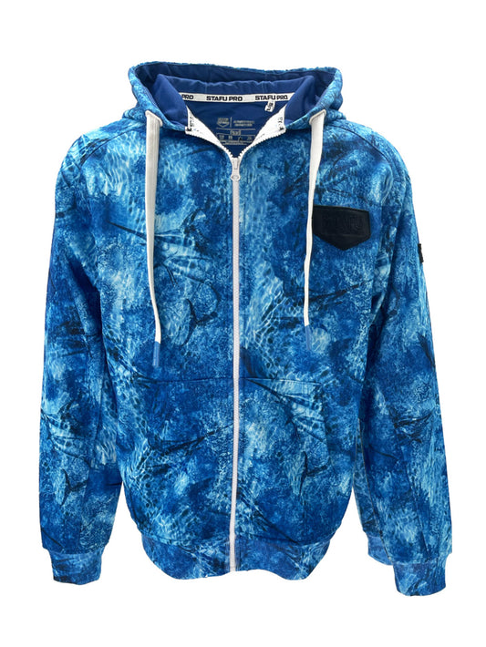 Jedi Fermuarlı Kapüşonlu Sweatshirt -  Marlin Mania Mavi