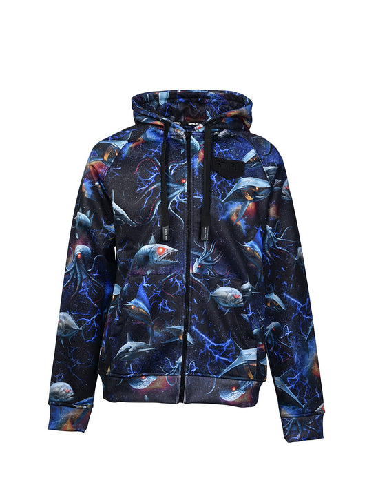 Jedi Zippered Hooded Sweatshirt - Stamp
