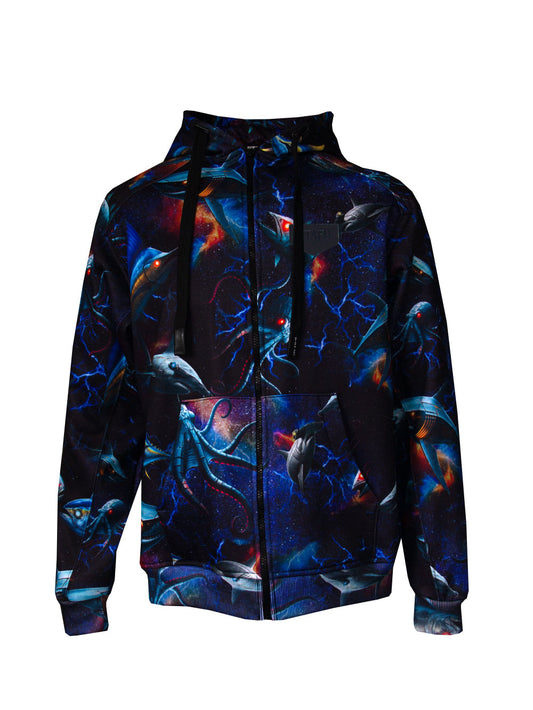 Jedi Fermuarlı Kapüşonlu Sweatshirt - Droid