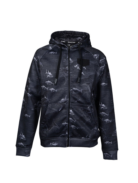 Jedi Zippered Hooded Sweatshirt - Stamp