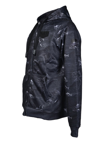 Jedi Fermuarlı Kapüşonlu Sweatshirt - Frenzy Black